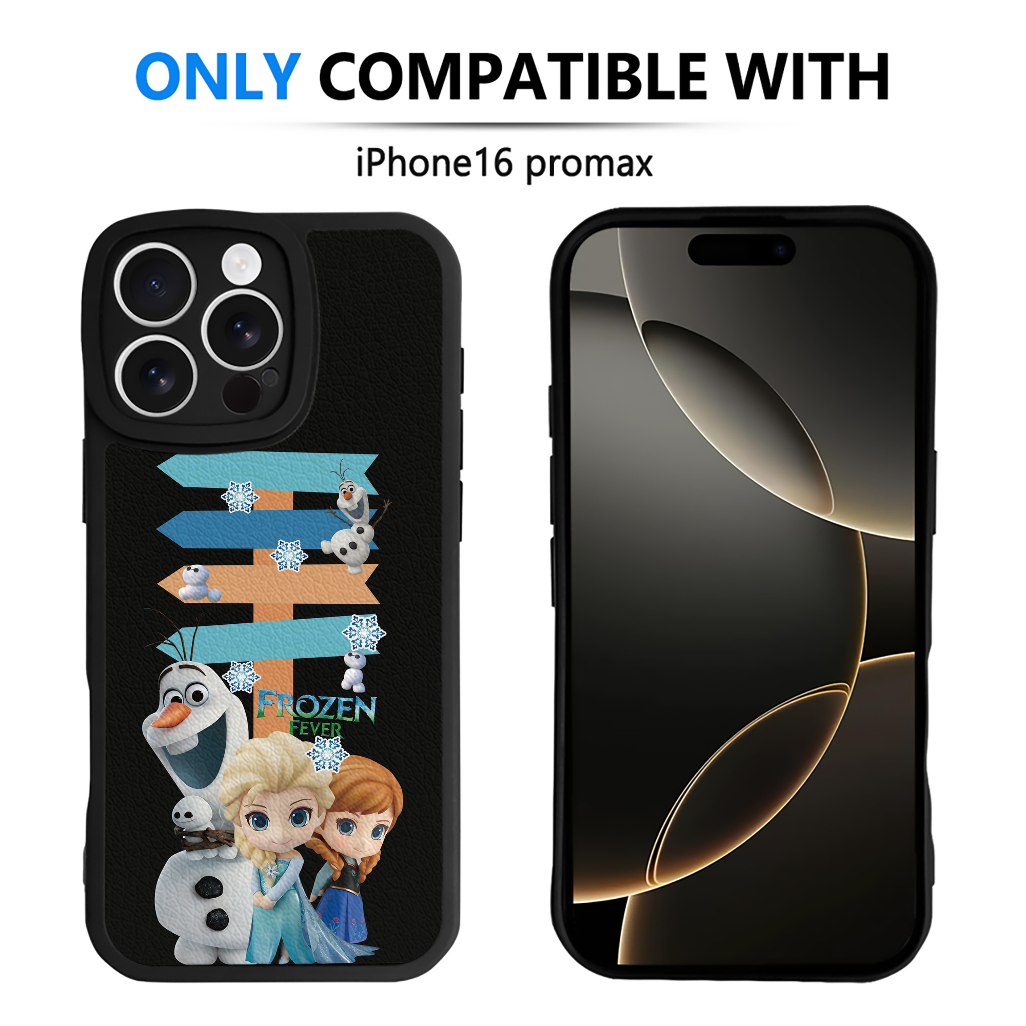 （画像用） アナと雪の女王 アンナ エルサ Frozen Anna Elsa 【iPhone 16シリーズ対応】シリコンスマホケース（レザー調） 材質：シリコン